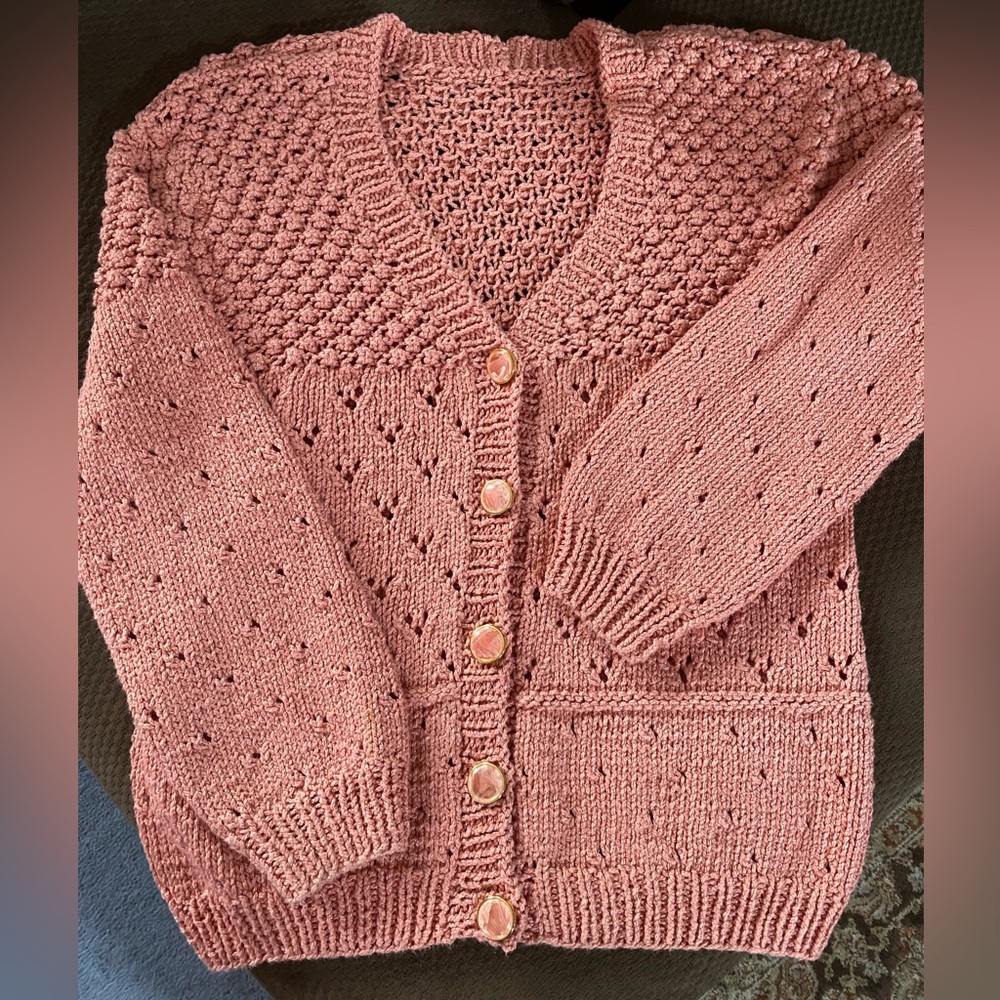 Handcrafted button down sweater no tags